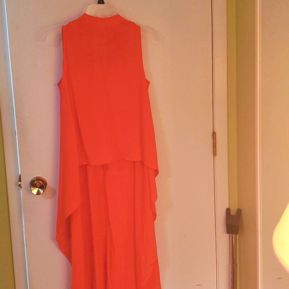 Flowing orange shirt